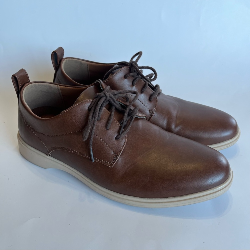 Deer Stags Men's 9 Lisbon Brown Supro Sock Dress‎ Oxford Comfort Shoes